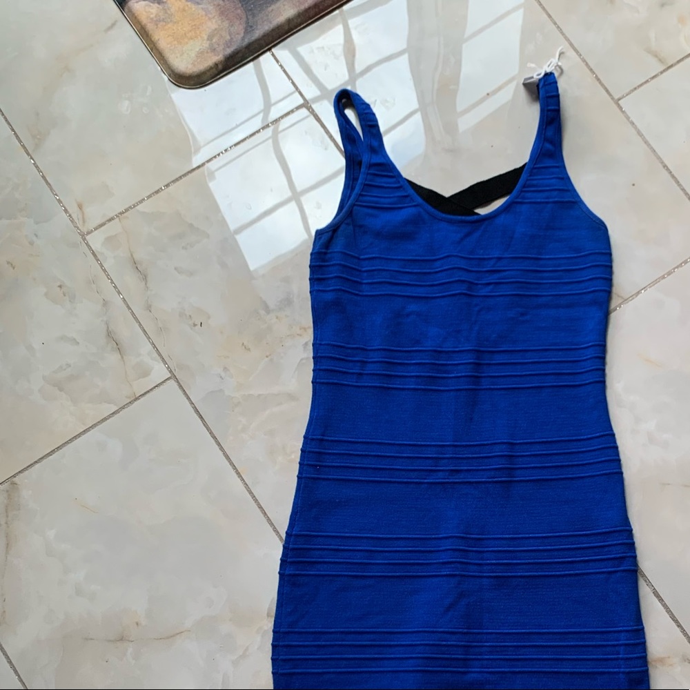 Royal blue midi dress